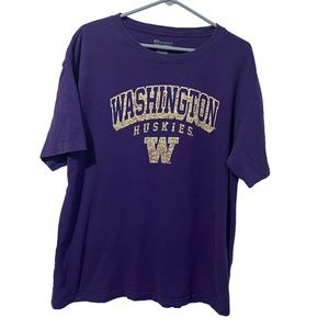 Washington Huskies Shirt Men XL Purple Champion NCAA Athletic Sports Lightweight